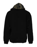 Dolce & Gabbana Black Camouflage Hooded Sweatshirt Sweater - Eljoys Fashion 