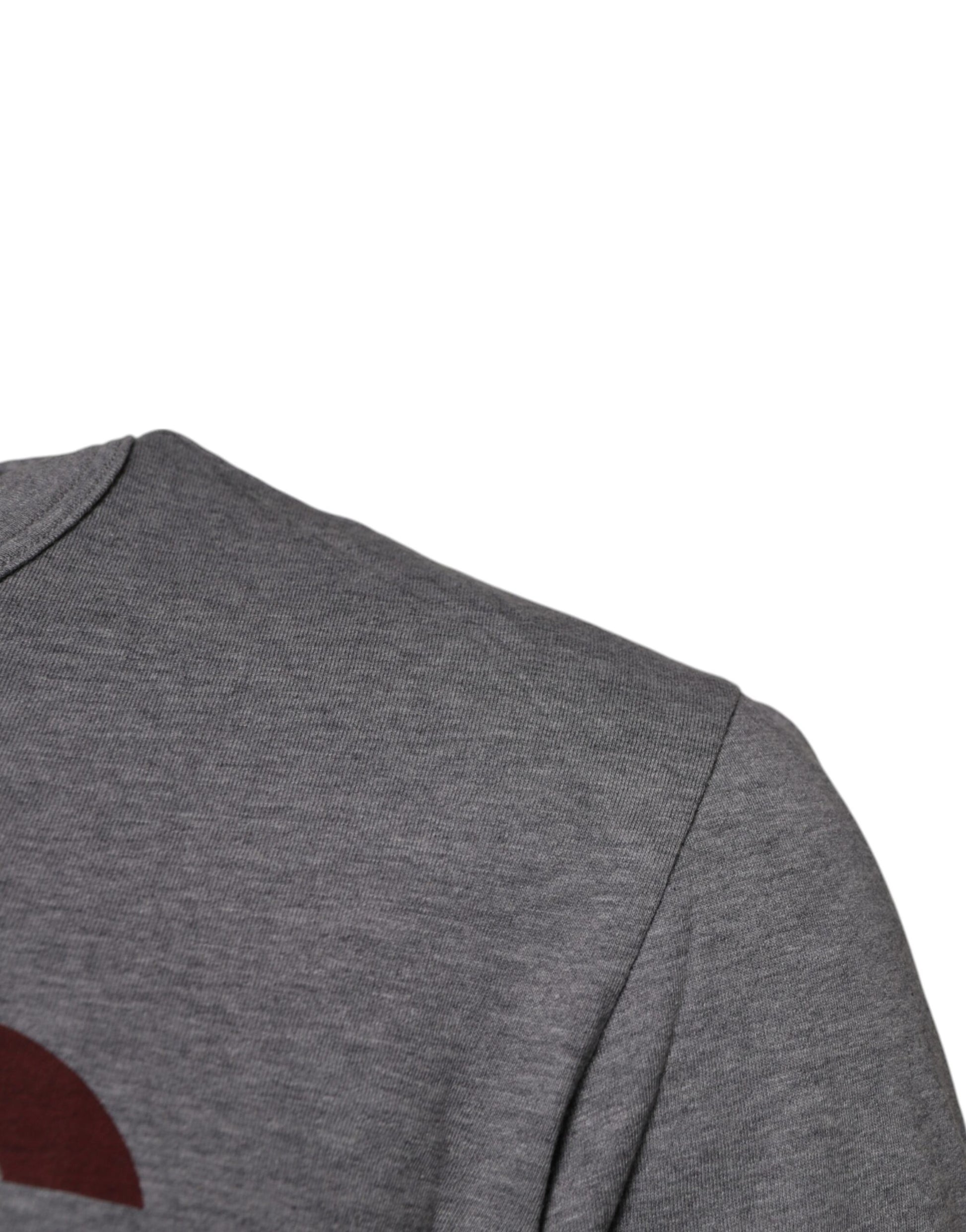Dolce & Gabbana Gray Logo Print Cotton Crew Neck Men T-shirt Dolce & Gabbana