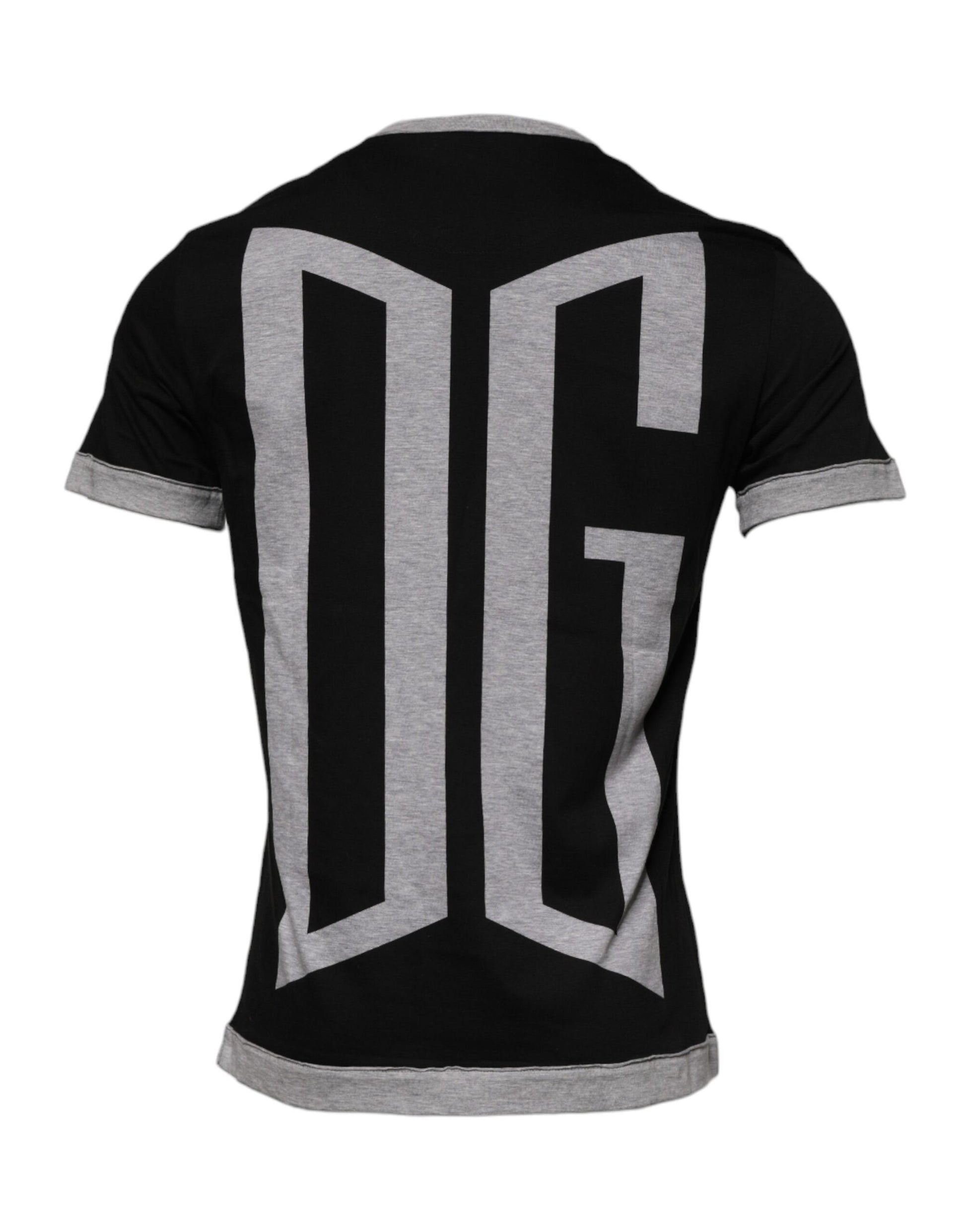 Dolce & Gabbana Black Logo Cotton Crew Neck Men Tee T-shirt Dolce & Gabbana
