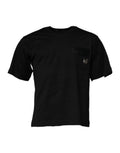 Dolce & Gabbana Black Logo Patch Cotton Crew Neck T-shirt - Eljoys Fashion 