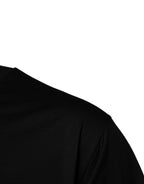 Dolce & Gabbana Black Logo Patch Cotton Crew Neck T-shirt - Eljoys Fashion 