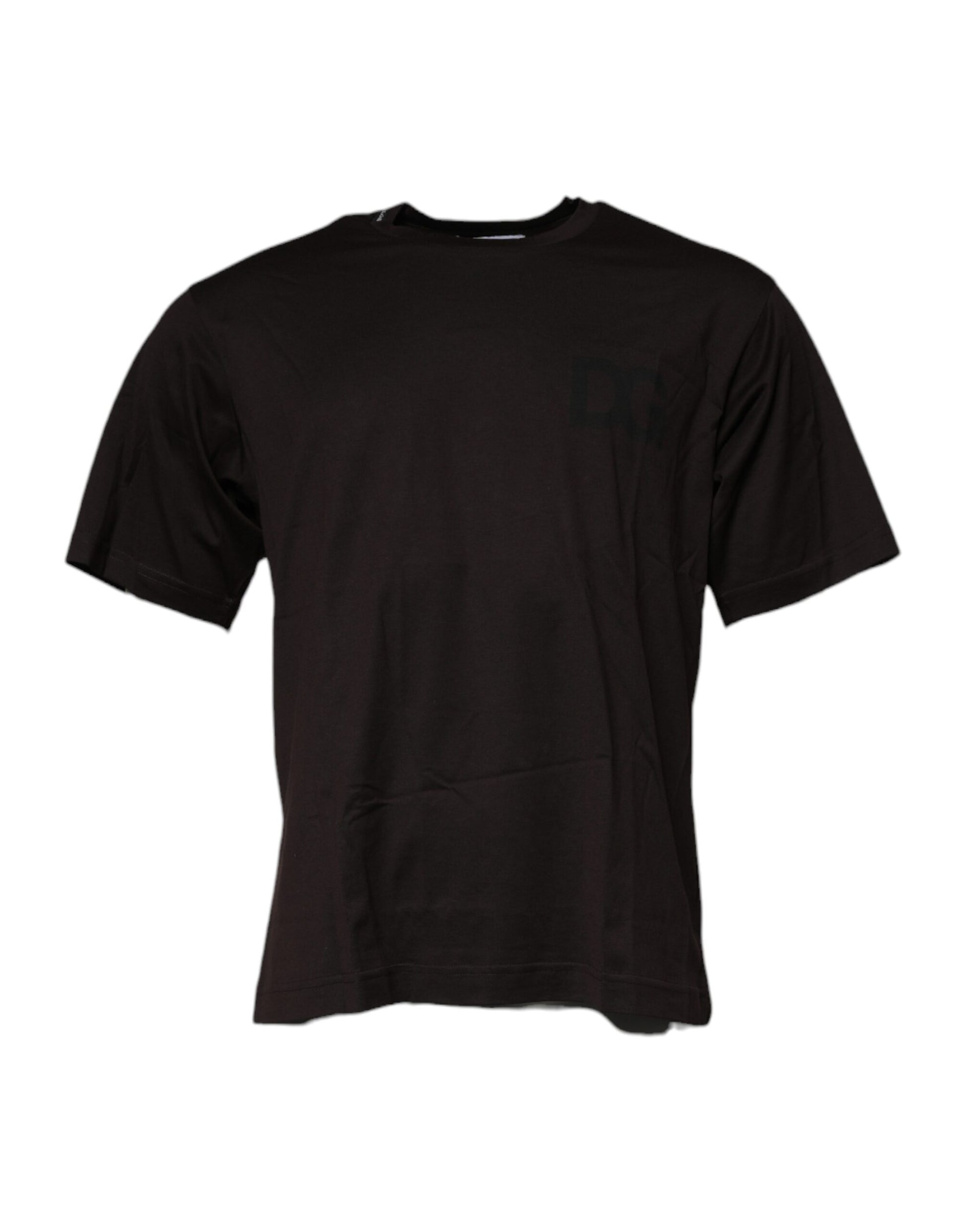 Dolce & Gabbana Dark Brown Logo Cotton Crew Neck T-shirt Dolce & Gabbana