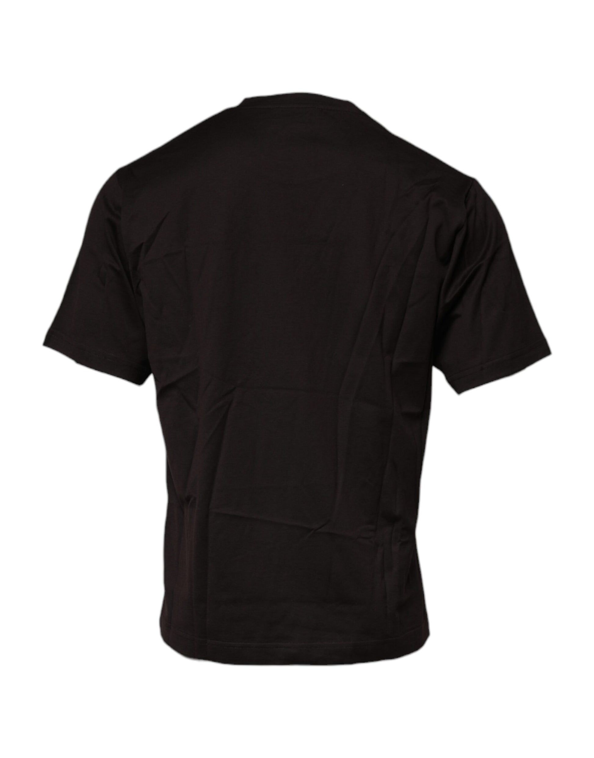 Dolce & Gabbana Dark Brown Logo Cotton Crew Neck T-shirt Dolce & Gabbana