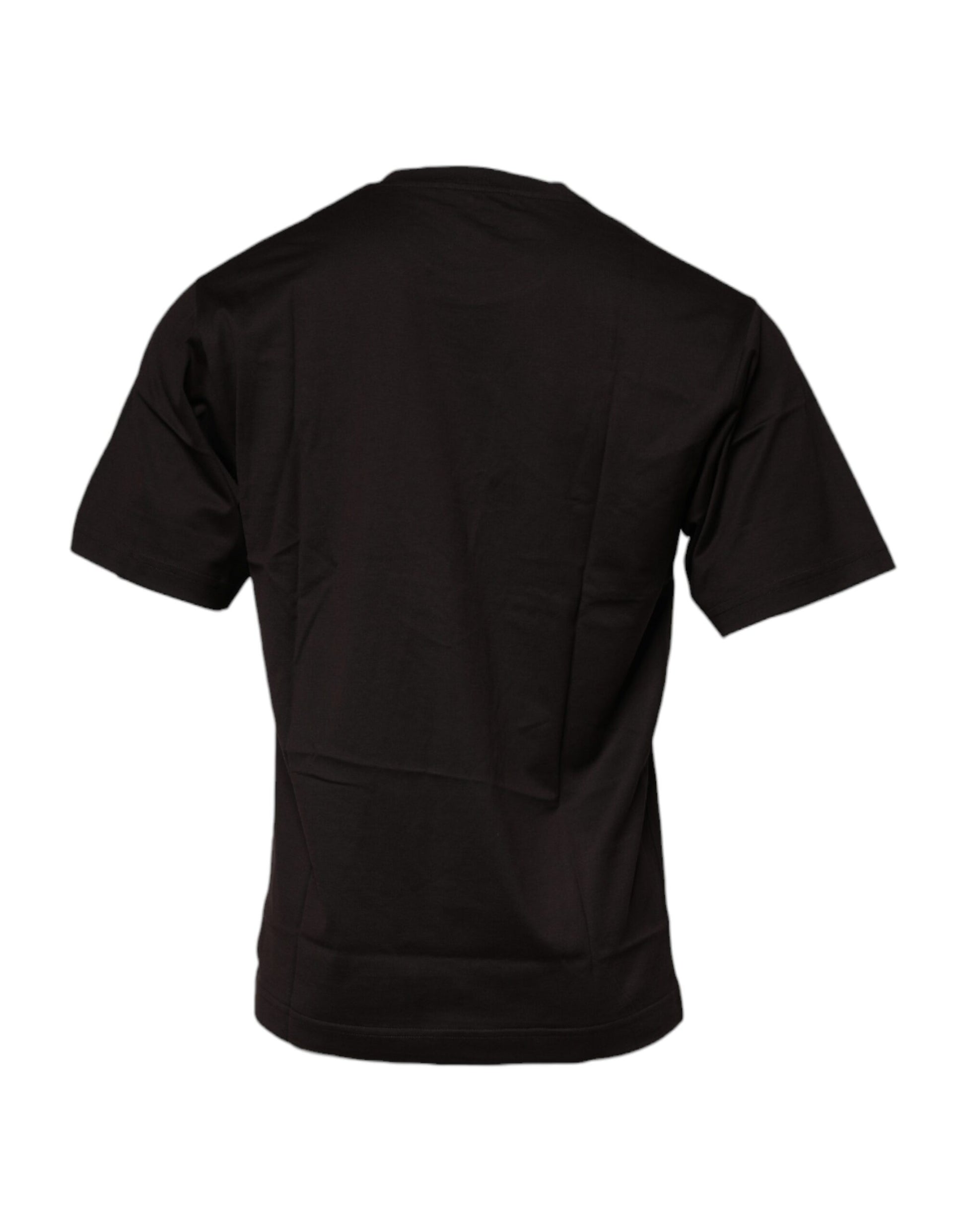 Dolce & Gabbana Dark Brown Logo Cotton Crew Neck T-shirt Dolce & Gabbana