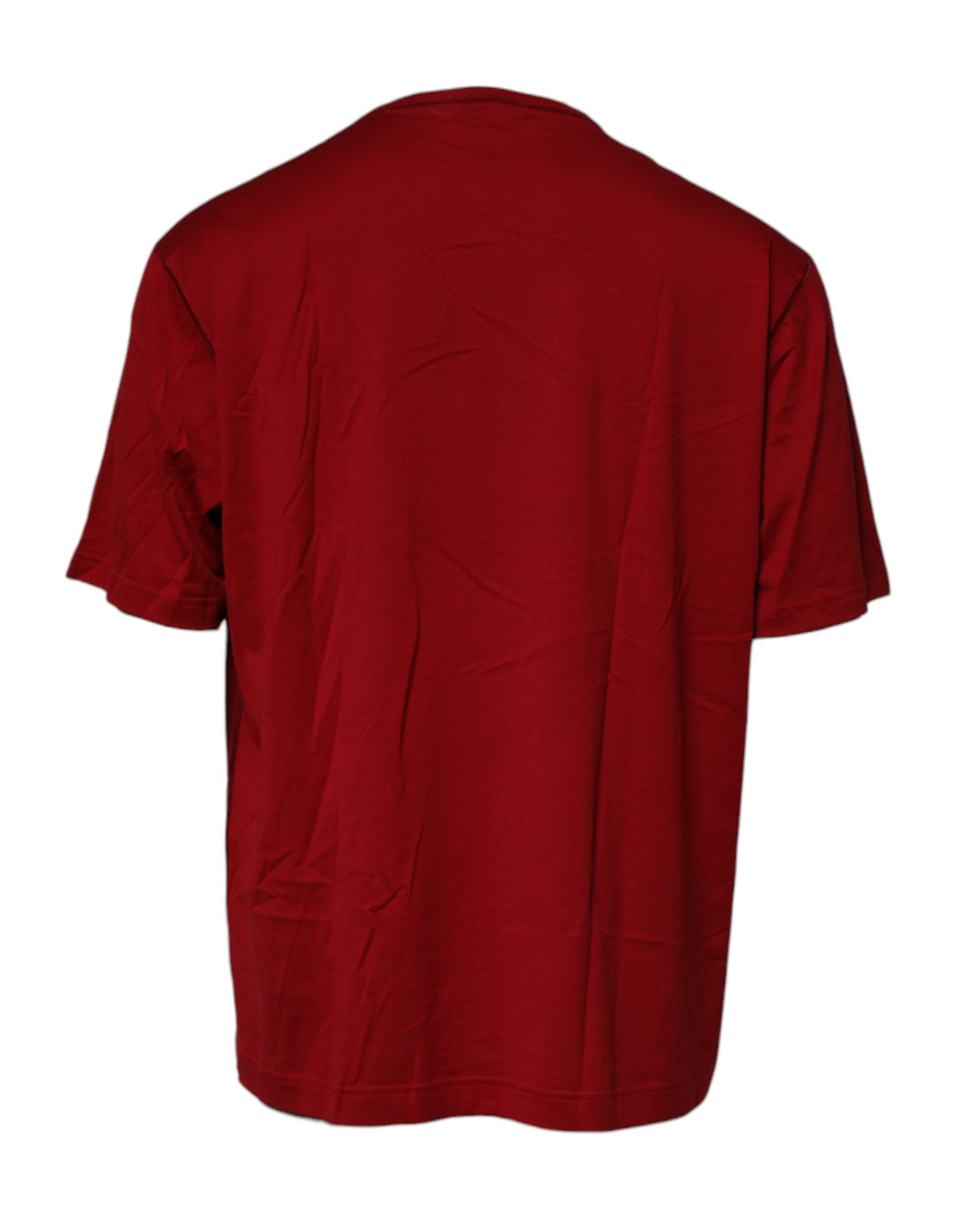 Dolce & Gabbana Red Logo Tape Cotton Crew Neck T-shirt Dolce & Gabbana