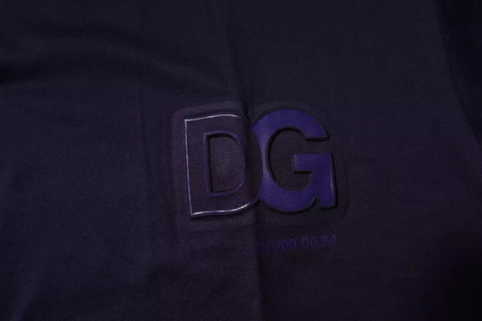 Dolce & Gabbana Navy Blue DG Logo Cotton Crew Neck T-shirt Dolce & Gabbana