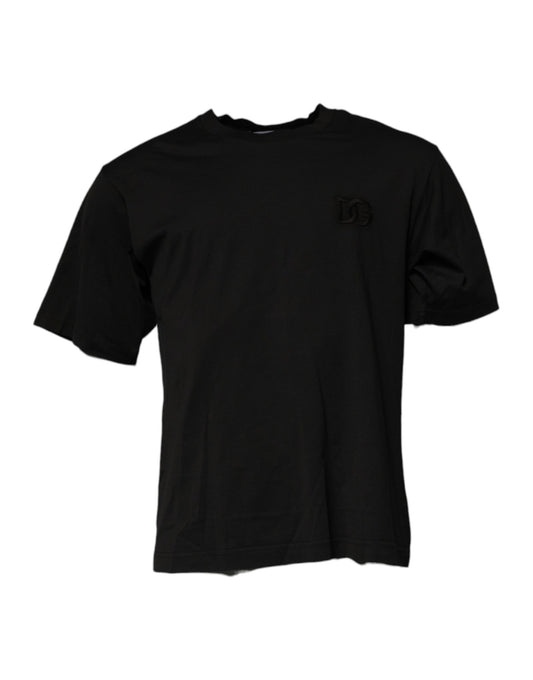 Dolce & Gabbana Black DG Logo Cotton Crew Neck T-shirt Dolce & Gabbana