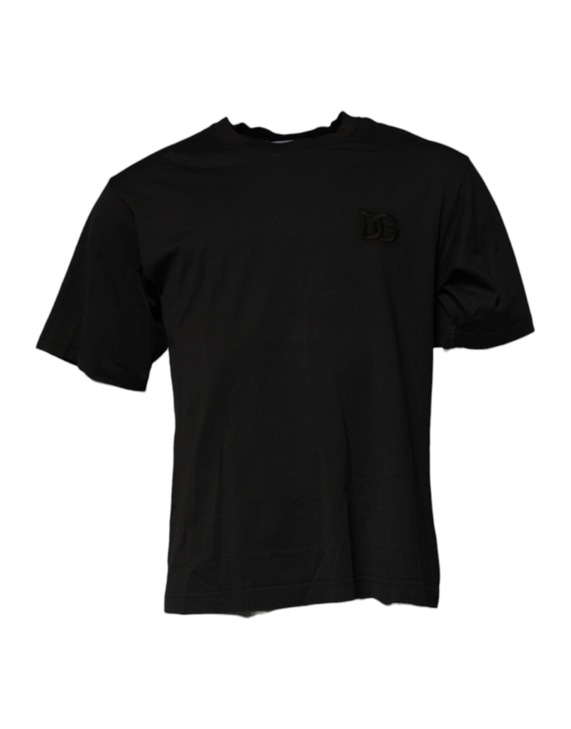Dolce & Gabbana Black DG Logo Cotton Crew Neck T-shirt Dolce & Gabbana