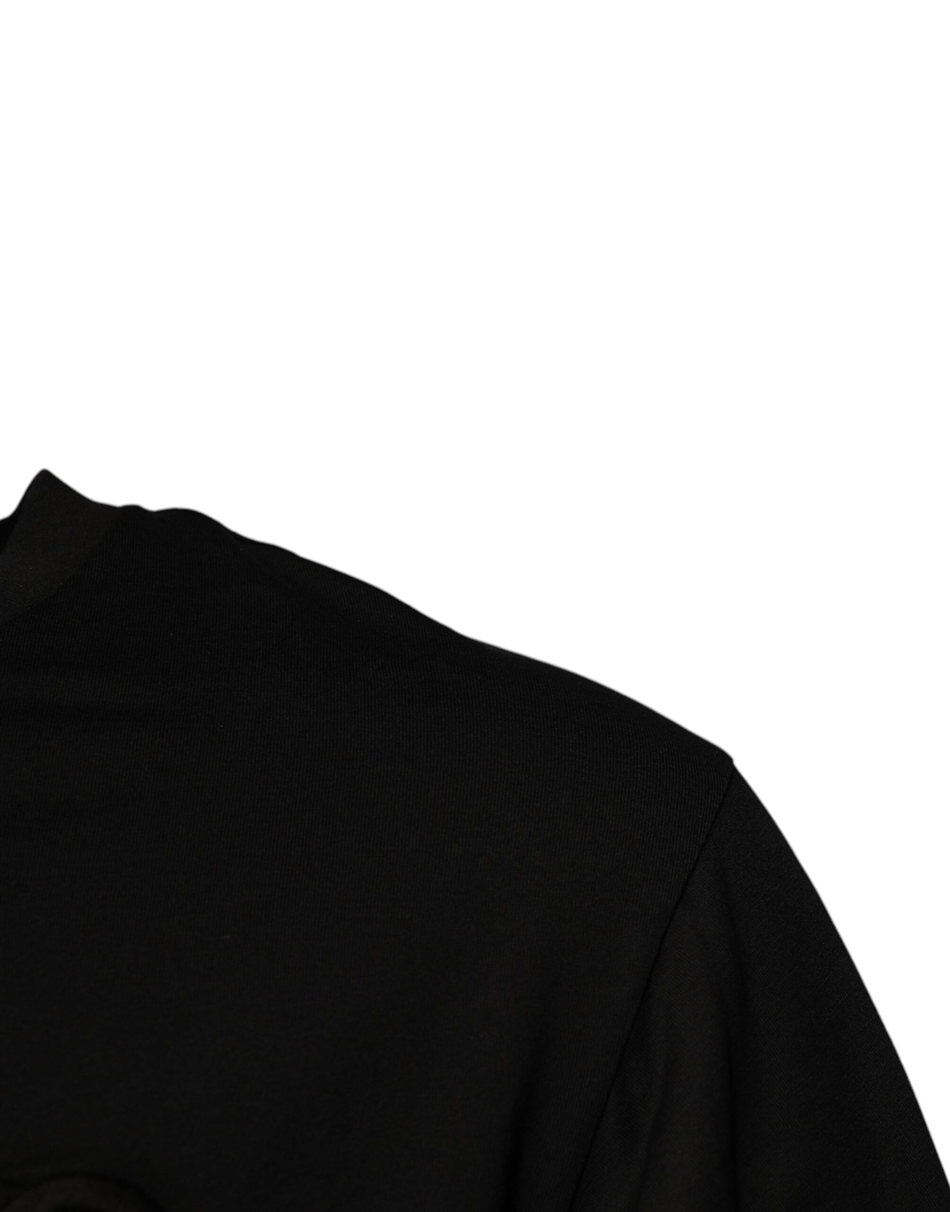 Dolce & Gabbana Black DG Logo Cotton Crew Neck T-shirt Dolce & Gabbana