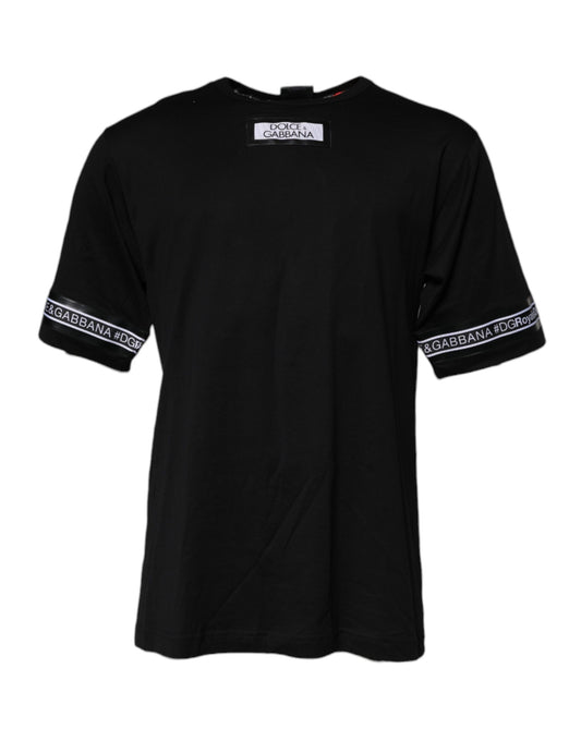 Dolce & Gabbana Black #DGMILLENNIALS Cotton Crew Neck T-shirt Dolce & Gabbana