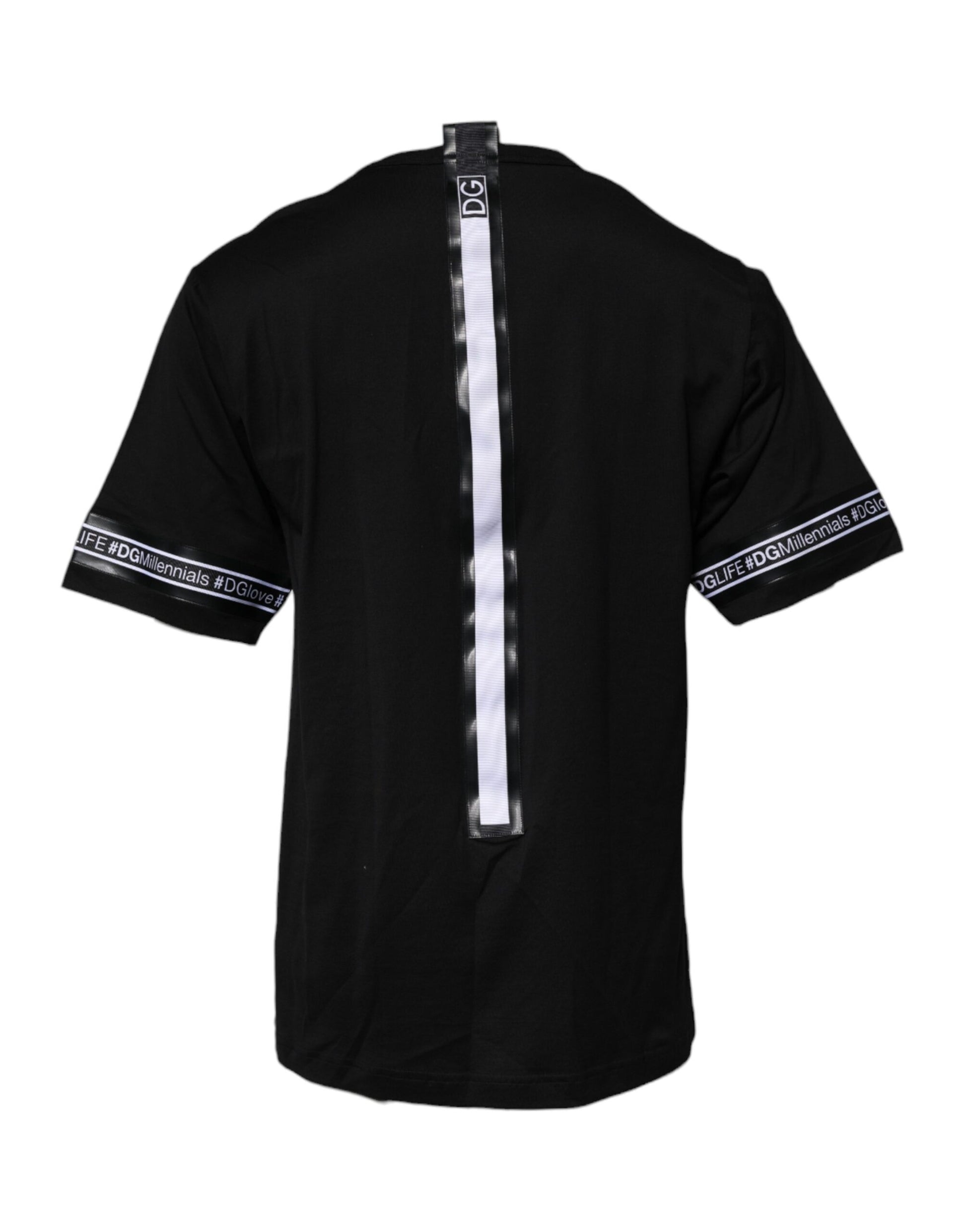 Dolce & Gabbana Black #DGMILLENNIALS Cotton Crew Neck T-shirt Dolce & Gabbana