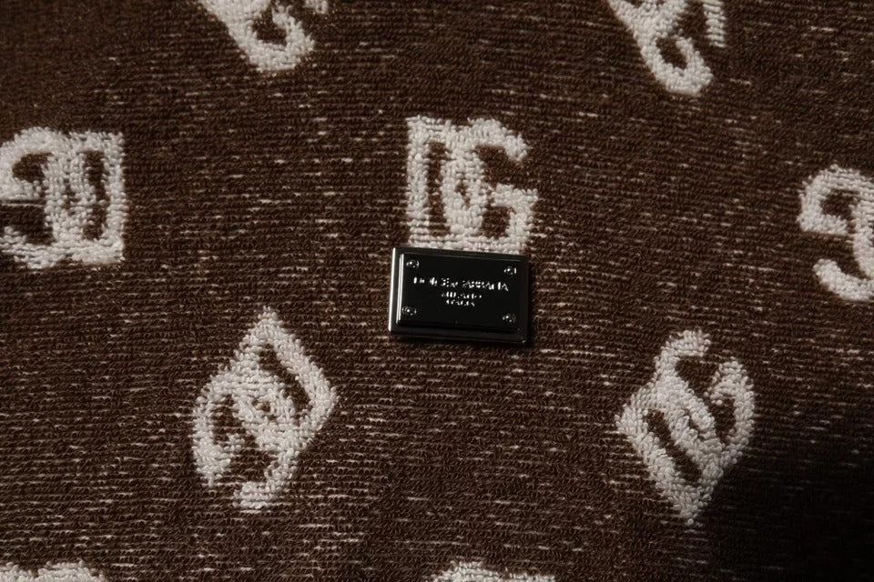 Dolce & Gabbana Brown Logo Monogram Cotton Crew Neck T-shirt Dolce & Gabbana