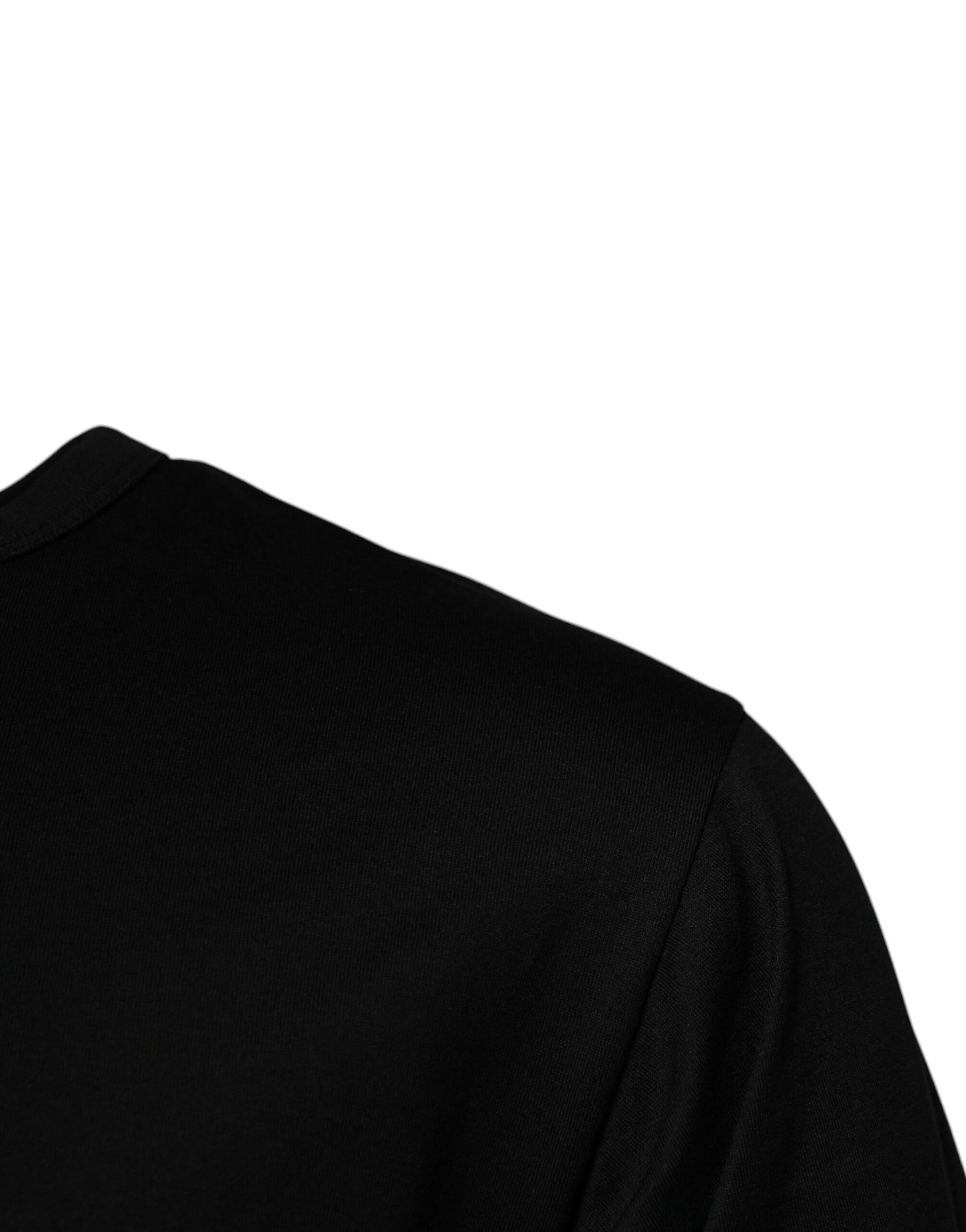 Dolce & Gabbana Black #DGMILLENNIALS Cotton Crew Neck T-shirt Dolce & Gabbana