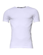 Dolce & Gabbana White Cotton Stretch Crewneck Underwear T-shirt