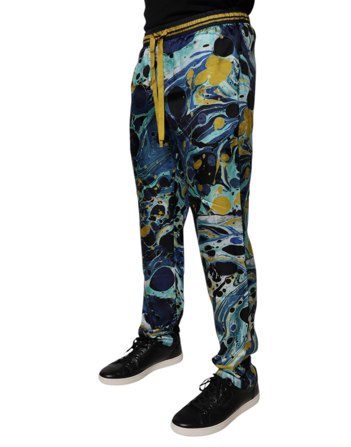 Dolce & Gabbana Multicolor Marble Print Jogger Sweatpants Pants Dolce & Gabbana