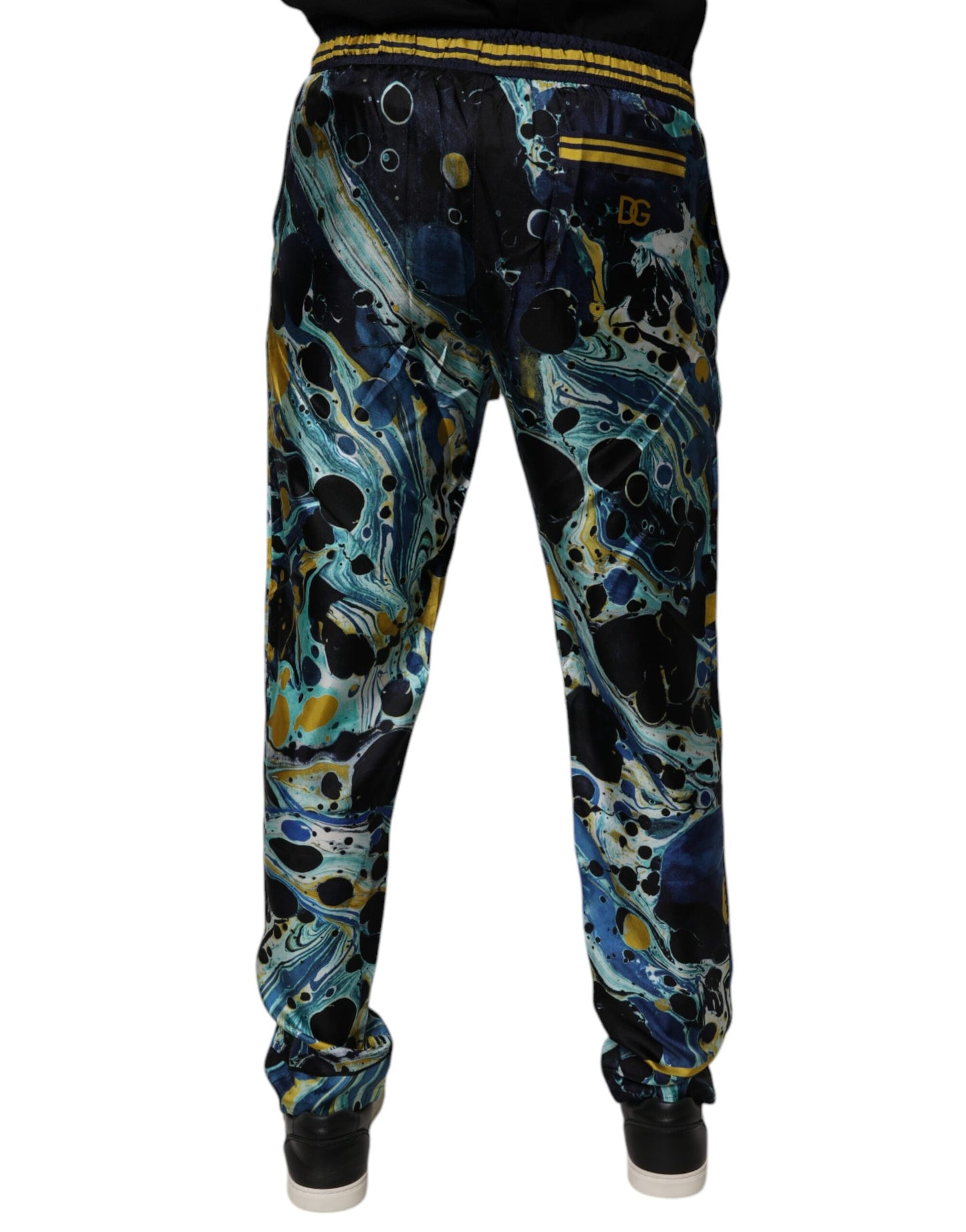 Dolce & Gabbana Multicolor Marble Print Jogger Sweatpants Pants Dolce & Gabbana
