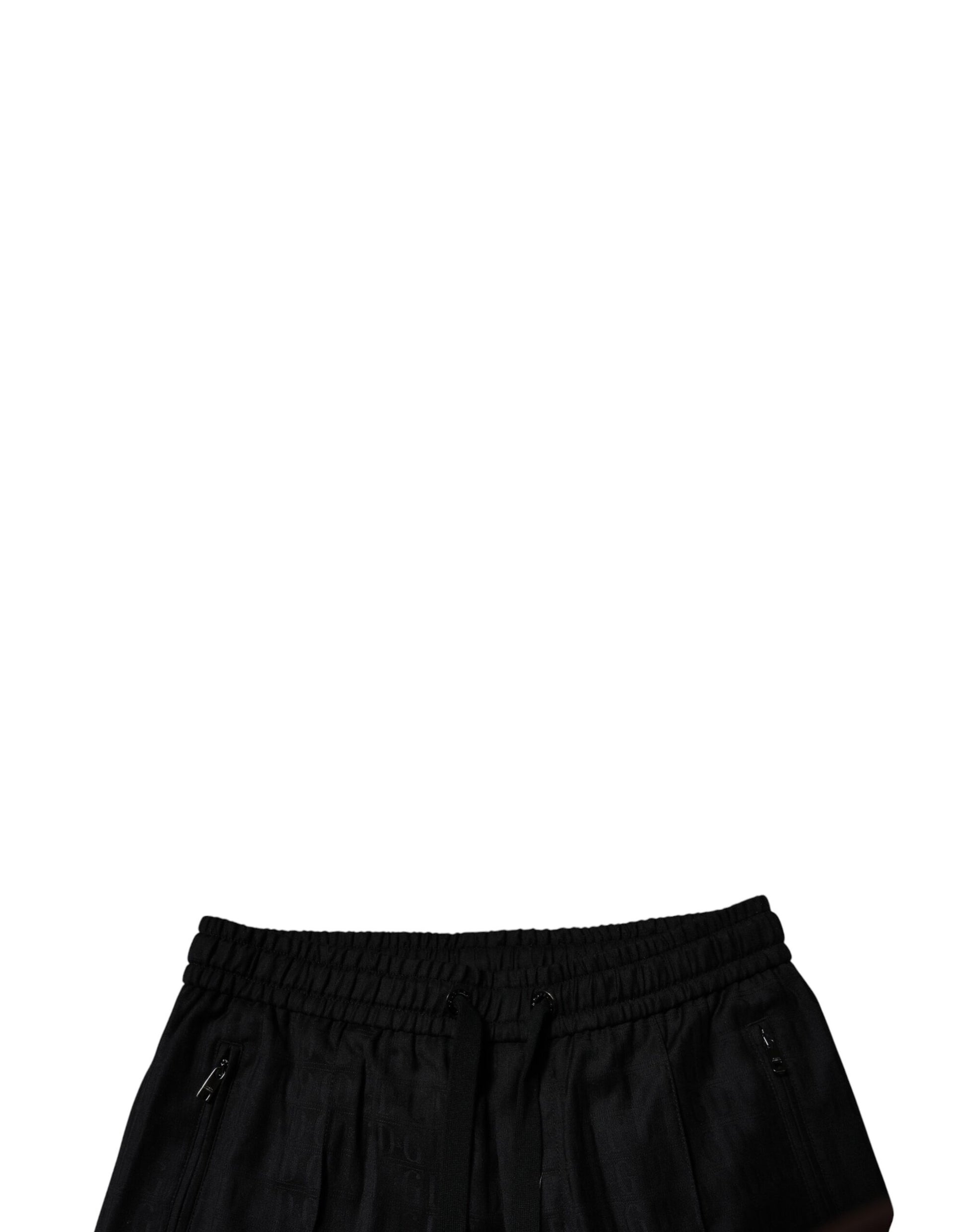 Dolce & Gabbana Black Wool Jogger Jogging Pants Dolce & Gabbana