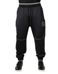 Dolce & Gabbana Black Polyester Logo Jogger Pants - Eljoys Fashion 