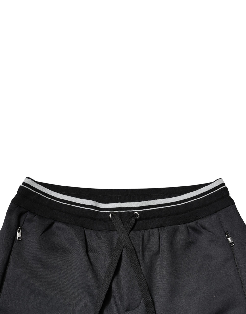 Dolce & Gabbana Black Polyester Logo Jogger Pants - Eljoys Fashion 