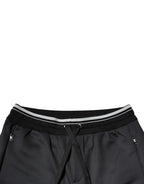Dolce & Gabbana Black Polyester Logo Jogger Pants - Eljoys Fashion 