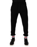 Dolce & Gabbana Black Wool Mid Waist Jogger Sweatpants Pants - Eljoys Fashion 