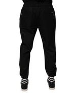 Dolce & Gabbana Black Cotton Men Jogger Sweatpants Pants - Eljoys Fashion 