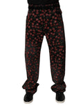 Dolce & Gabbana Black Cherry Cotton Straight Men Denim Jeans - Eljoys Fashion 