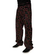 Dolce & Gabbana Black Cherry Cotton Straight Men Denim Jeans - Eljoys Fashion 