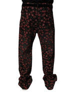 Dolce & Gabbana Black Cherry Cotton Straight Men Denim Jeans - Eljoys Fashion 