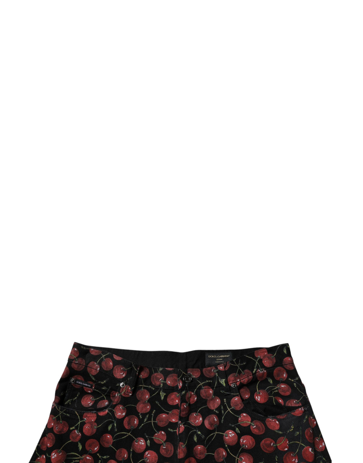 Dolce & Gabbana Black Cherry Cotton Straight Men Denim Jeans - Eljoys Fashion 