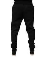 Dolce & Gabbana Black Polyester Men Jogger Sweatpants Pants - Eljoys Fashion 