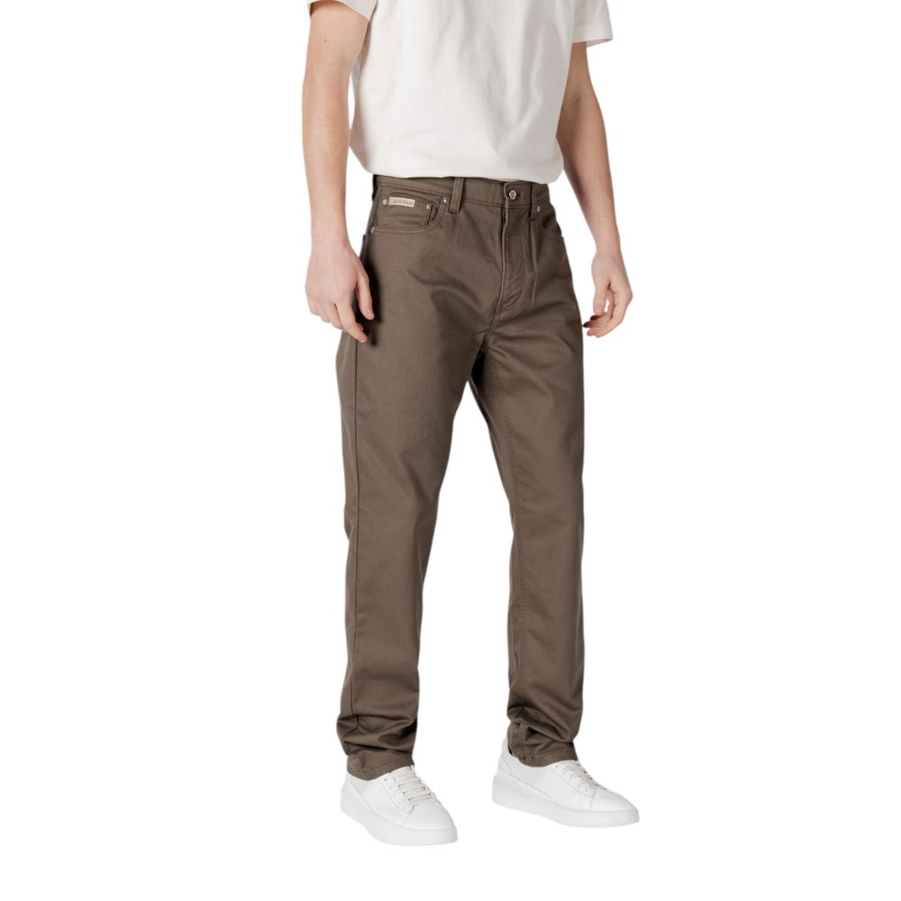 Calvin Klein Jeans Green Cotton Pant Calvin Klein Jeans