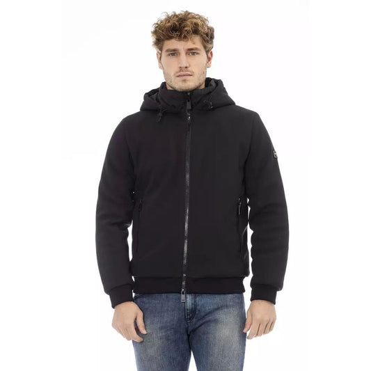 Baldinini Trend Black Polyester Jacket Baldinini Trend