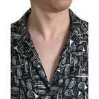 Dolce & Gabbana Black Silk Shortsleeve Shirt Dolce & Gabbana