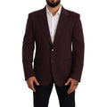 Dolce & Gabbana Purple Cotton Blazer Dolce & Gabbana
