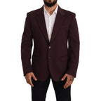 Dolce & Gabbana Purple Cotton Blazer Dolce & Gabbana