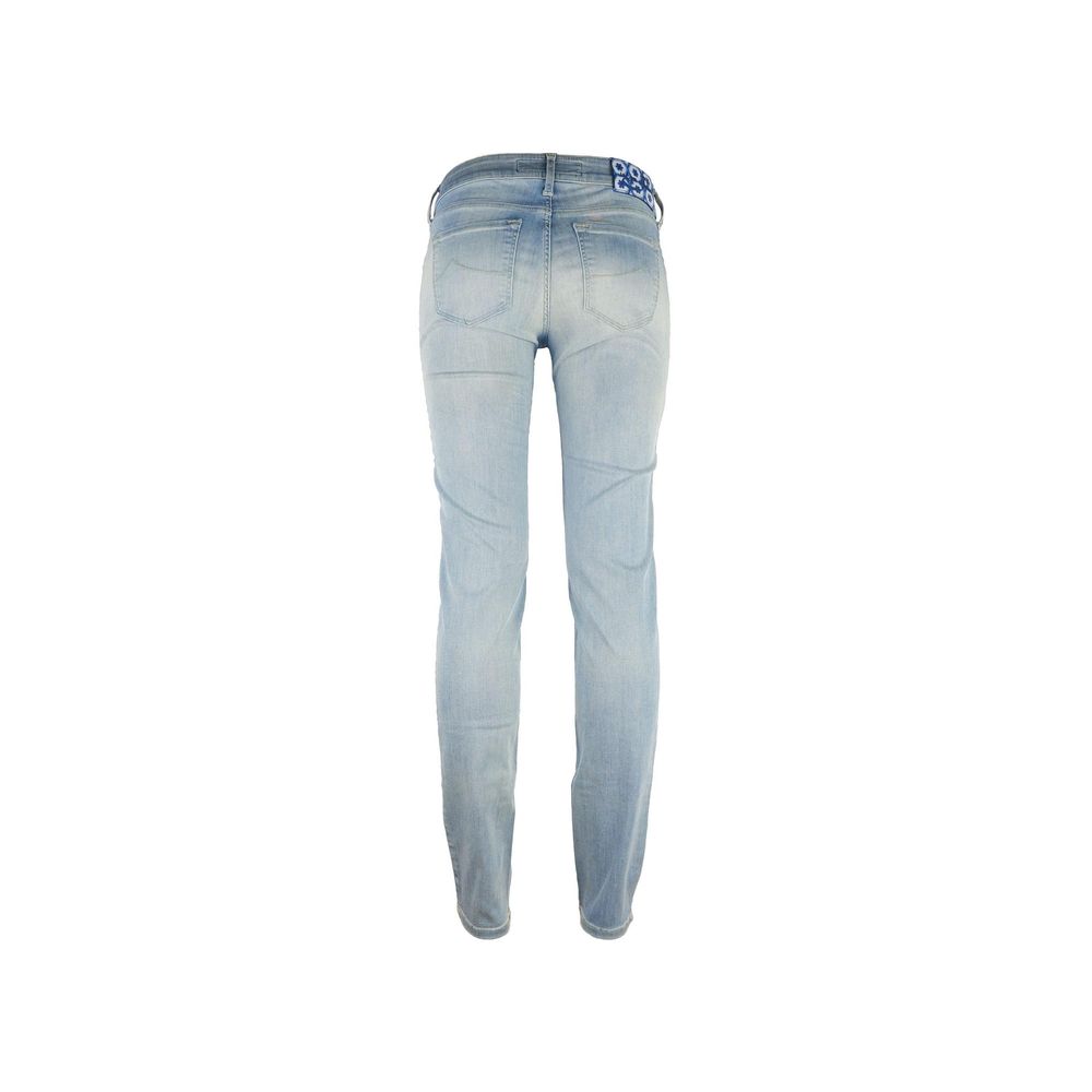 Jacob Cohen Blue Cotton Straight-Leg Jeans Jacob Cohen