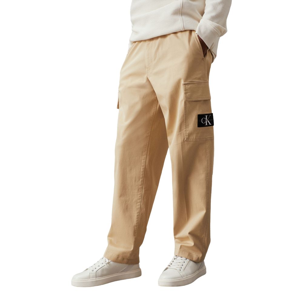 Calvin Klein Beige Cotton Jeans & Pant Calvin Klein