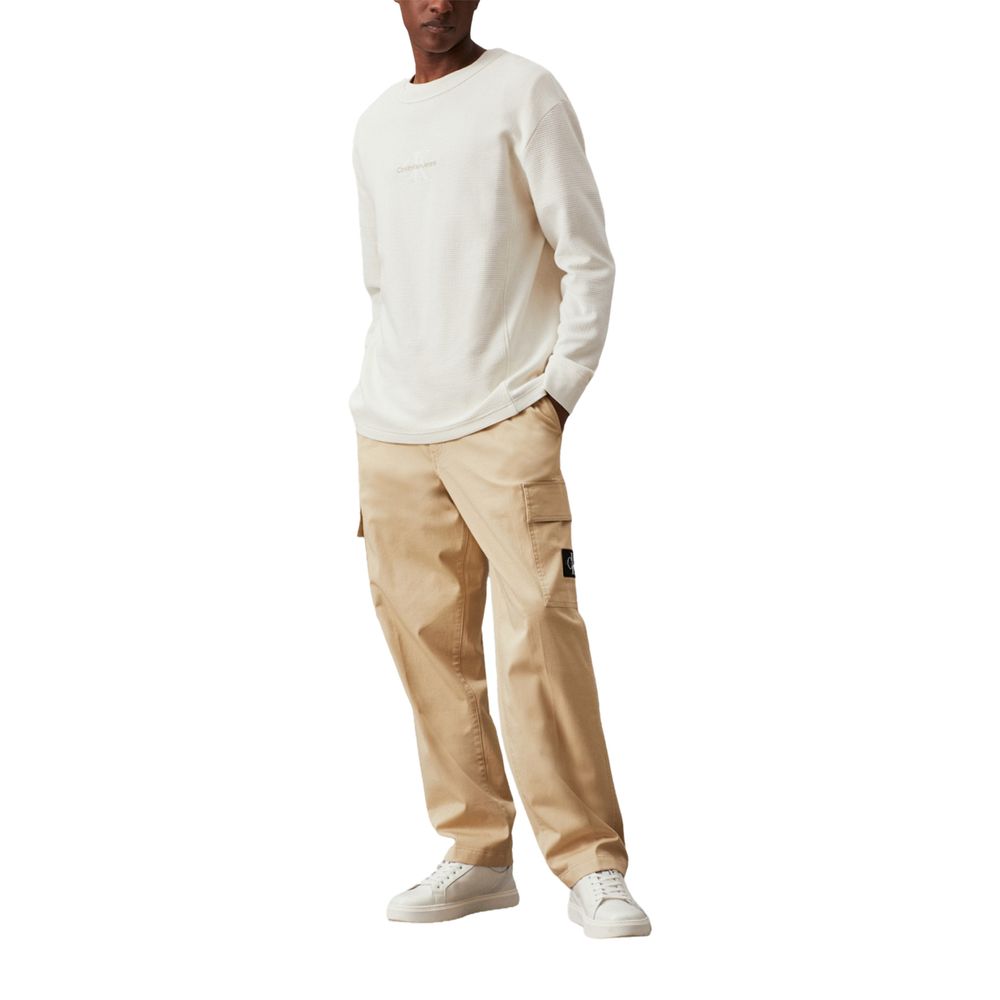 Calvin Klein Beige Cotton Jeans & Pant Calvin Klein