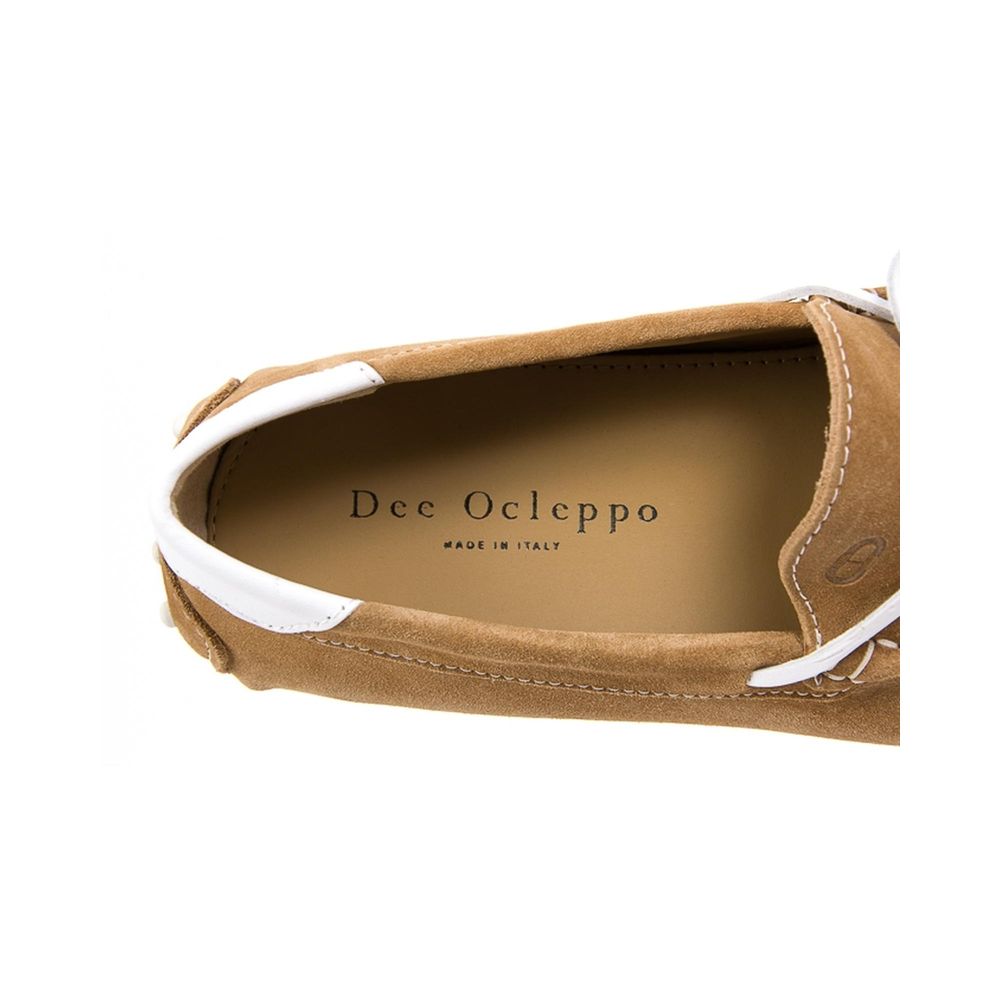 Dee Ocleppo Beige Leather Moccassin