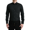Dolce & Gabbana Black Cotton Dress Shirt Dolce & Gabbana