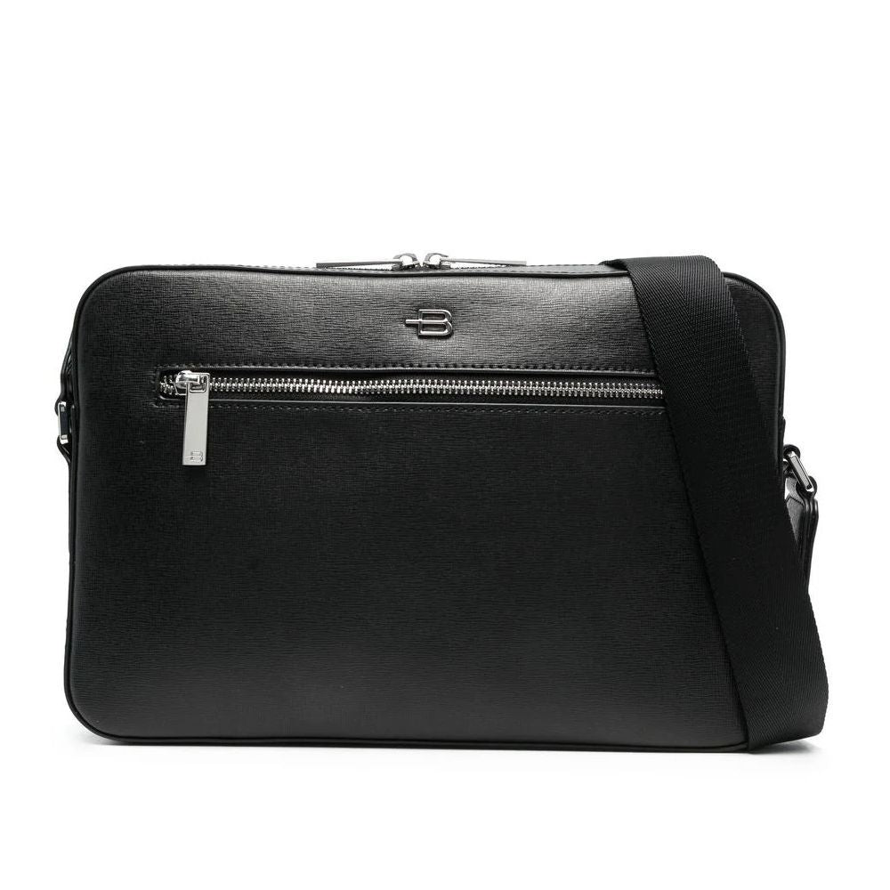 Baldinini Trend Black Calfskin Shoulder Bag