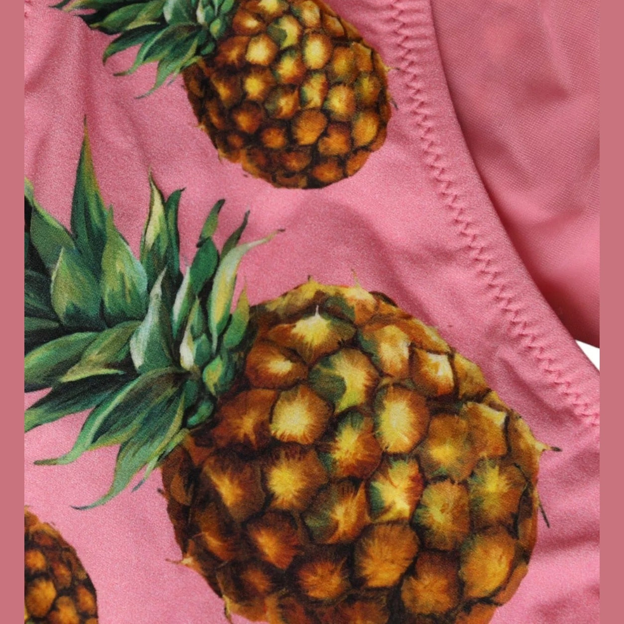 Dolce & Gabbana Pink Pineapple Swimsuit Bikini Bottom Swimwear Dolce & Gabbana
