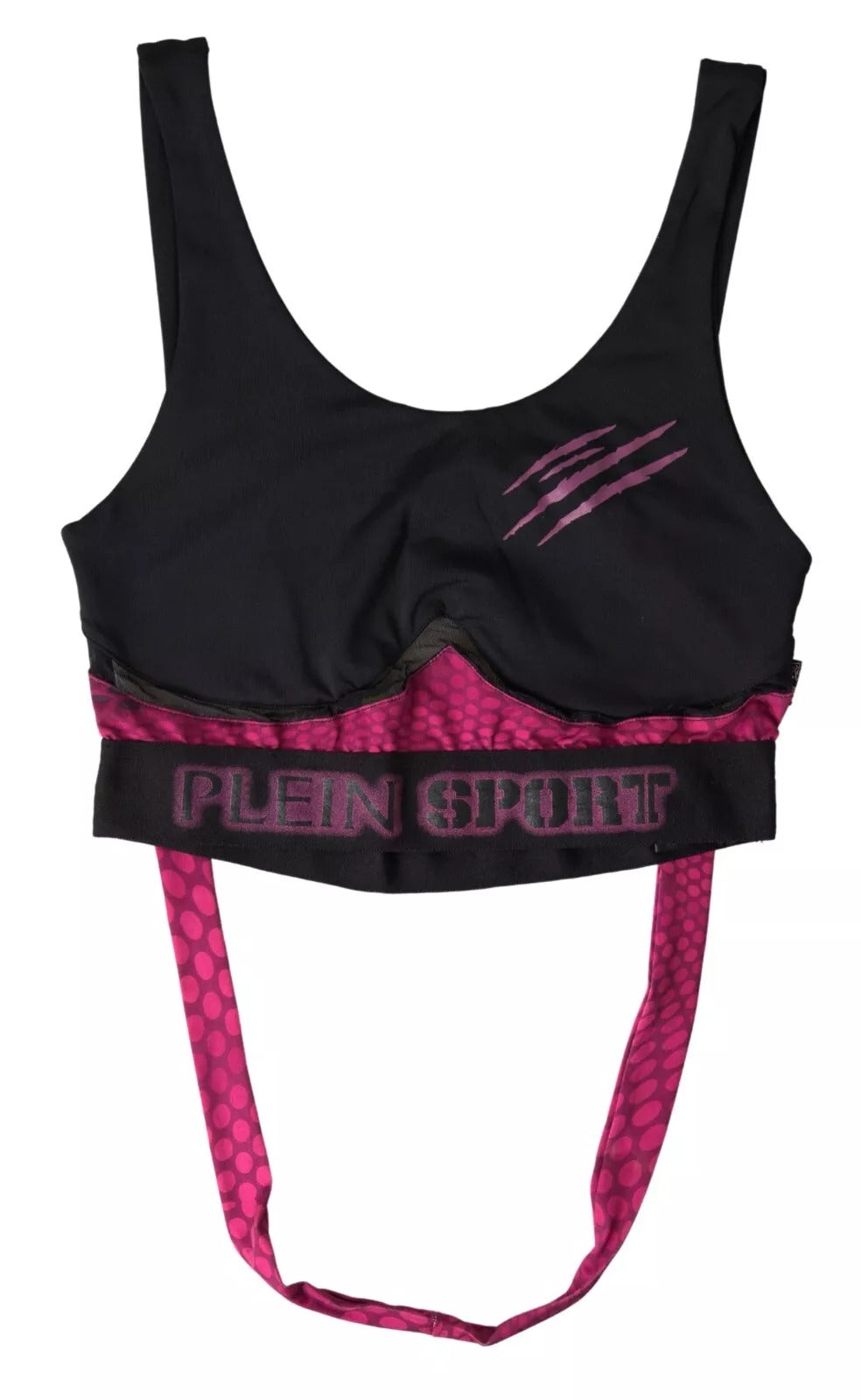 Plein Sport Black Fuchsia Logo Athlete Hannah Bra Underwear Plein Sport