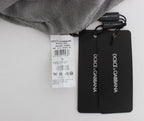 Dolce & Gabbana Gray Crewneck Pullover Silk Sweater