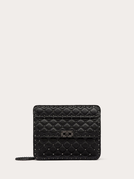 Valentino Garavani Black Nappa Leather Medium Rockstudt Spike Bag Valentino Garavani