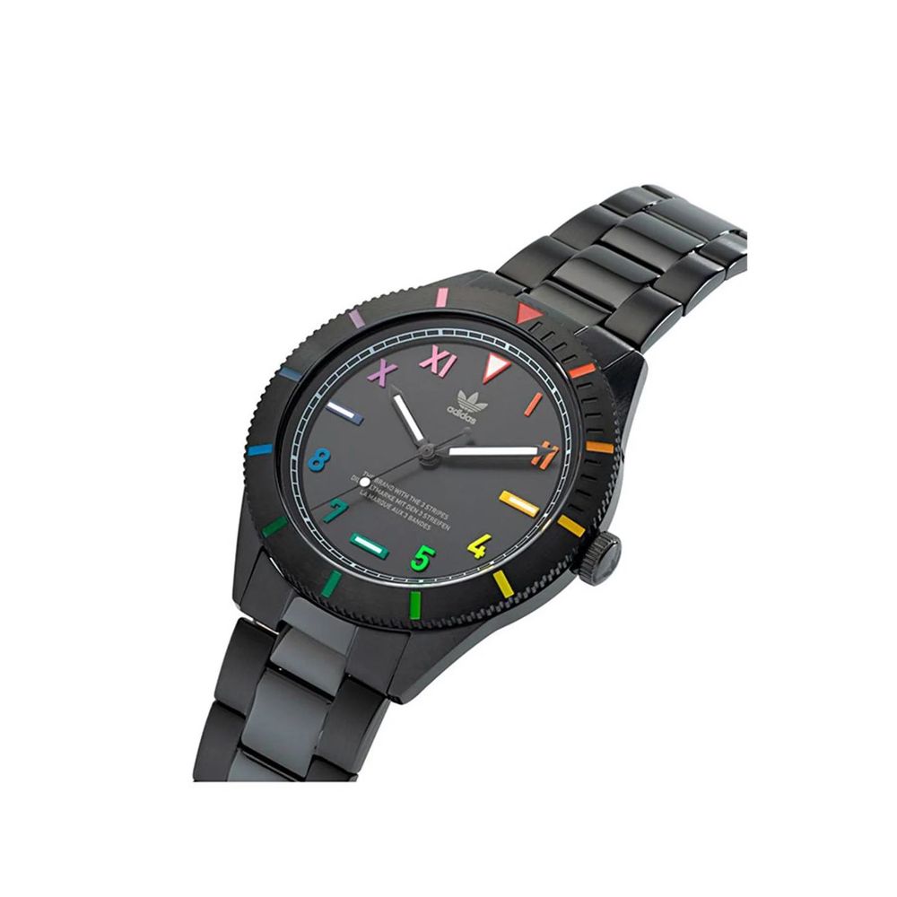 Adidas Black Stainless Steel Watch Adidas
