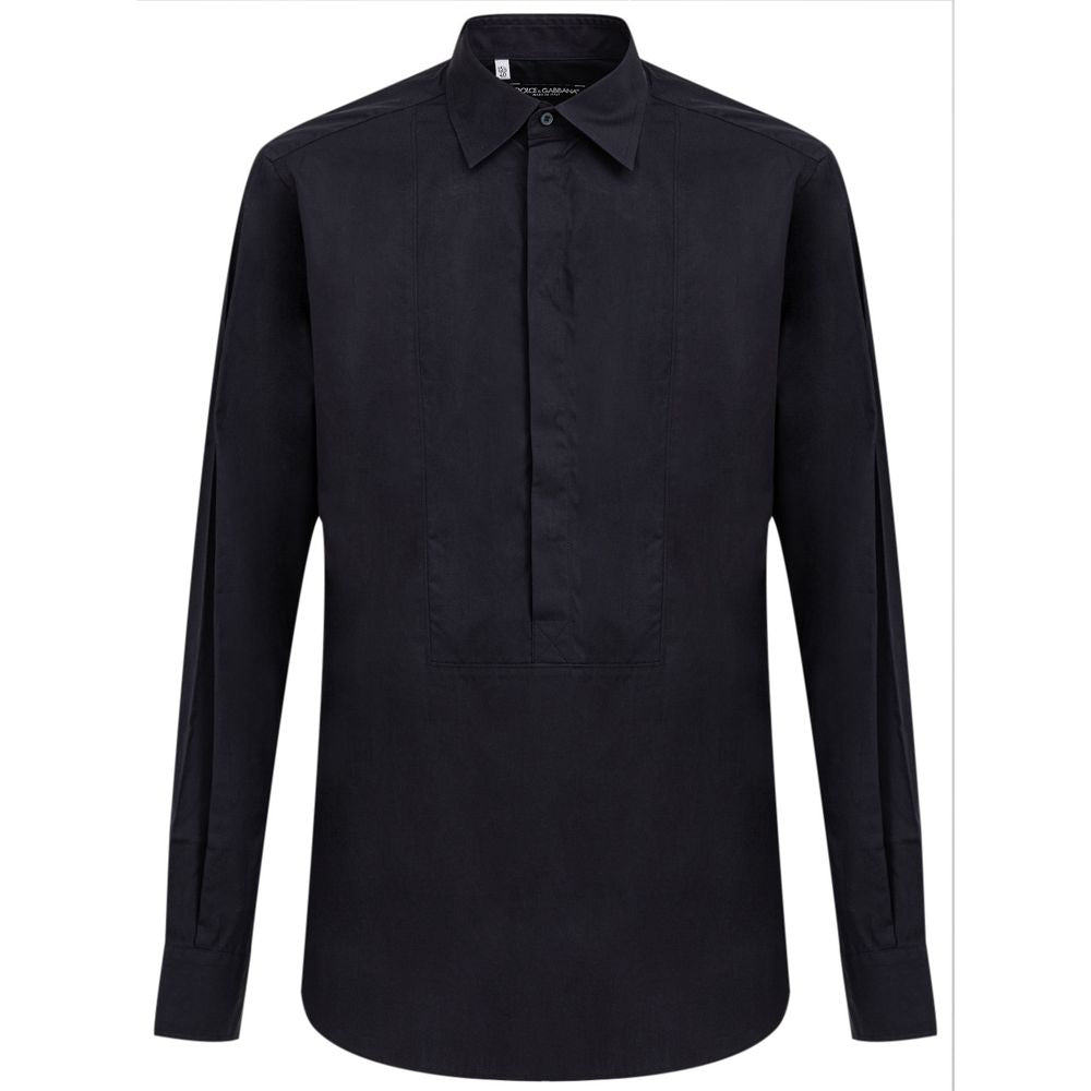 Dolce & Gabbana Navy Blue Cotton Shirt Dolce & Gabbana