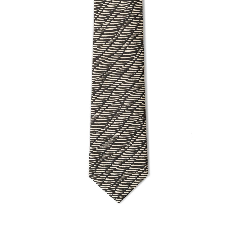 Giorgio Armani Black And White Silk Ties & Bowty Giorgio Armani