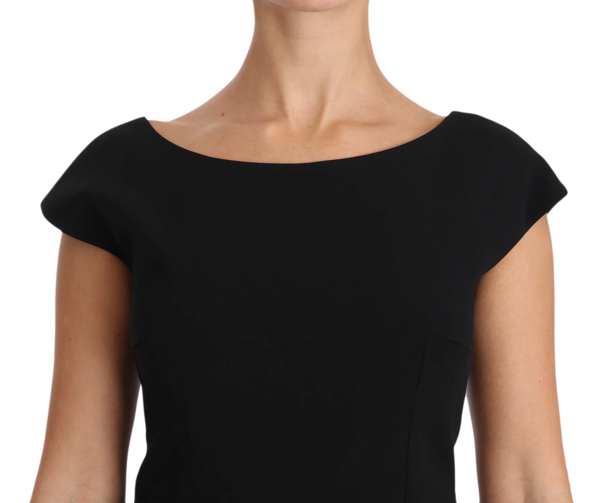 Dolce & Gabbana Black Stretch Fit Flare Gown Maxi Dolce & Gabbana